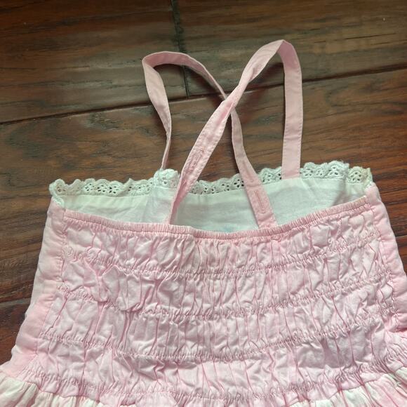 Well Dressed Wolf 4 Flower Basket Sundress Pink Plaid Cottagecore Floral Coastal - Picture 5 of 7